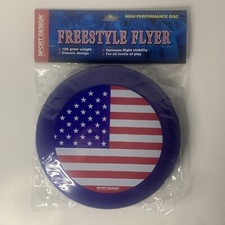 Sport Design Freestyle Flyer 165g Disc Frisbee Ultimate American Flag Blue NIP