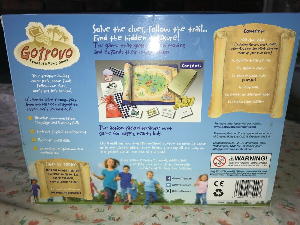 Gotrovo Treasure Hunt Game Fun Scavenger Hunt Board Game Kids