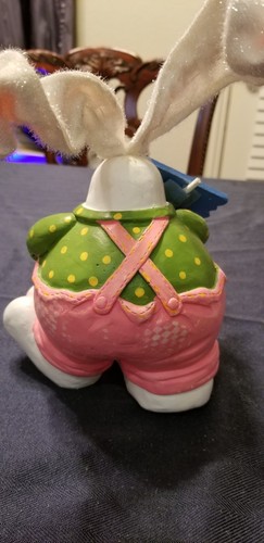 Pair of Colorful Joelson Industries Inc Ceramic Easter Bunnies. EUC - Picture 3 of 6