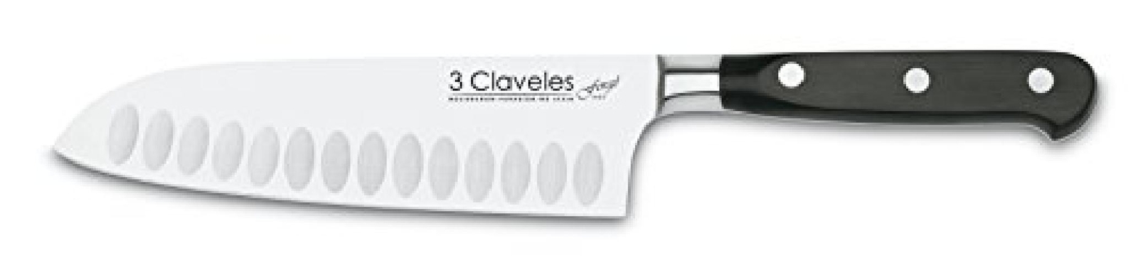 3 Claveles Cuchillo Santoku Forgé de Acero Inoxidable, Acciaio Inossidabile, Cra