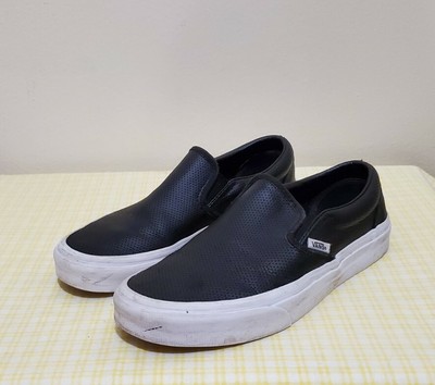 vans asher black leather