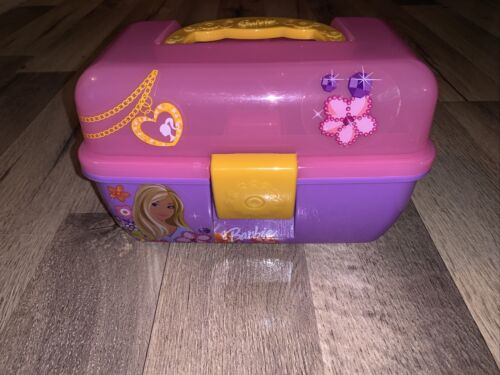 SHAKESPEARE BARBIE PLAY FISHING TACKLE Makeup BOX Purple PINK , 2008 Mattel - Picture 1 of 6