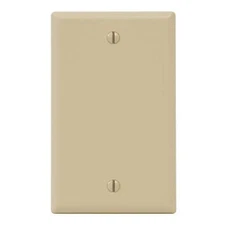ICC Faceplate Blank with Single Gang, Ivory