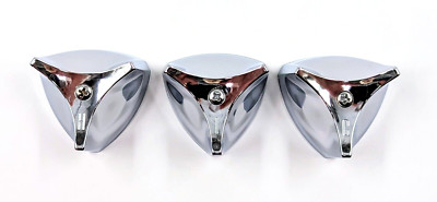 NOS! Set of 3 Vintage Crane Polished Chrome Faucet Handles for Tubs & Showers