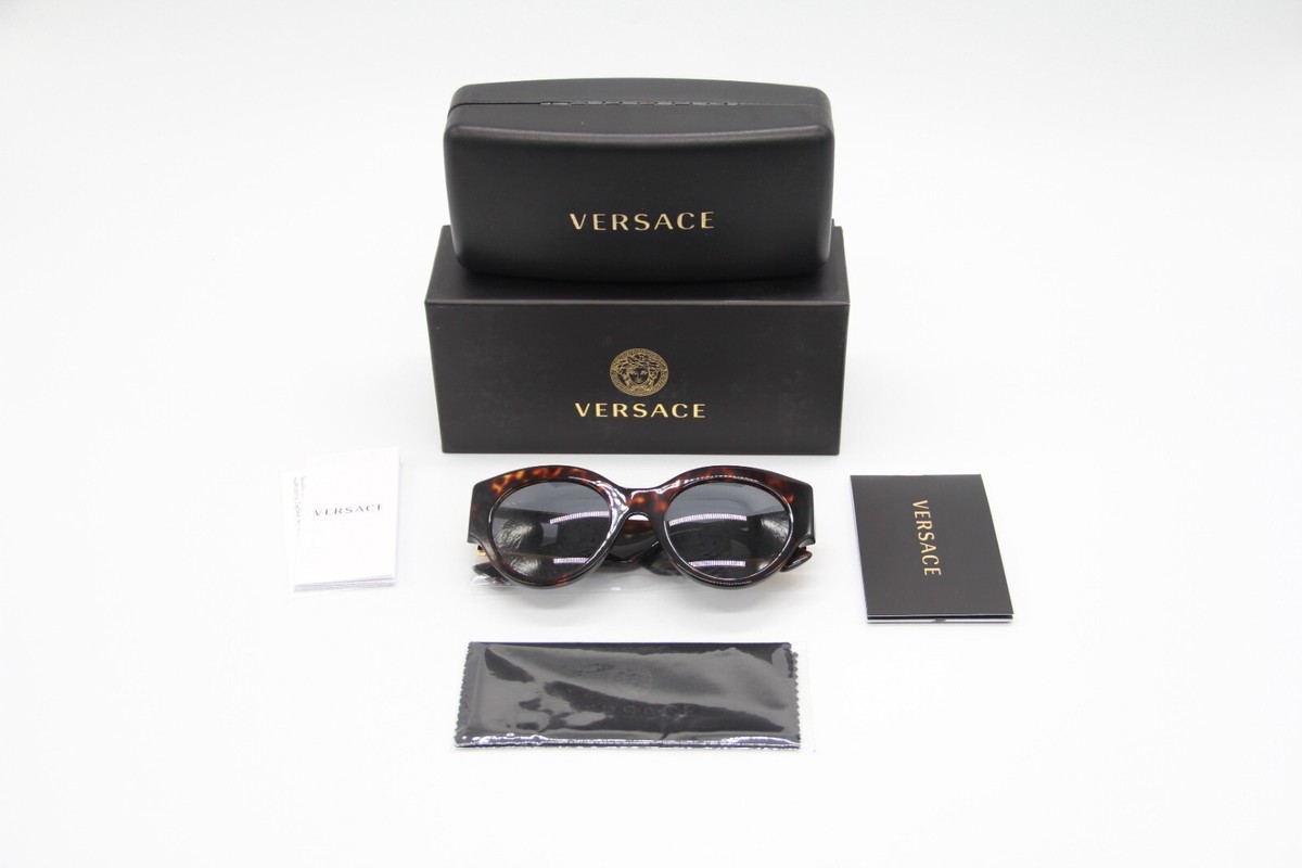 NEW VERSACE VE4438B 108/87 WOMEN SUNGLASSES HAVANA EYEWEAR 