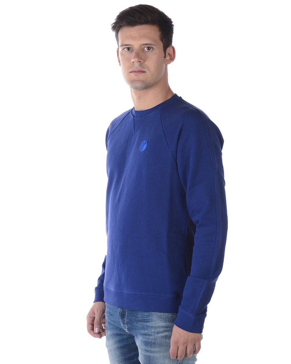 Felpa Versace Collection Sweatshirt Hoodie Uomo Blu V800687SSVJ00358 V7023