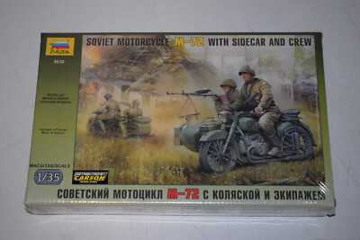 Zvezda 3639 Soviet Motorcycle M-72 w/sidecar & Crew 1:35 Neu mit OVP