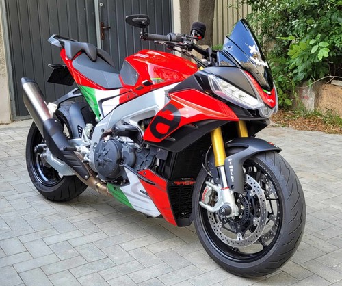 Aprilia Tuono E5 V4 1100 2021 - sartén de vientre bandera italiana, juego de calcomanías de gráficos laterales - Imagen 12 de 16