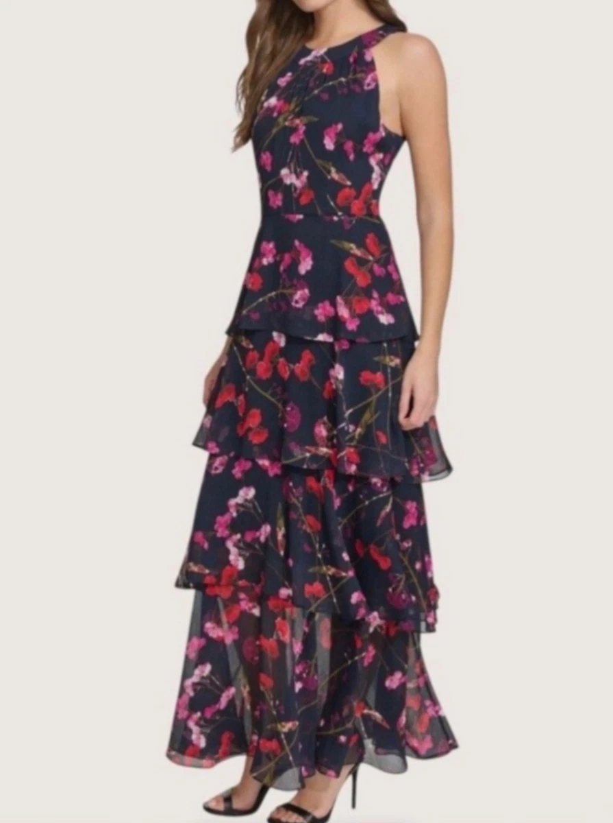 tommy hilfiger printed belted halter midi dress Tommy Hilfiger Printed Belted Halter Midi Dress