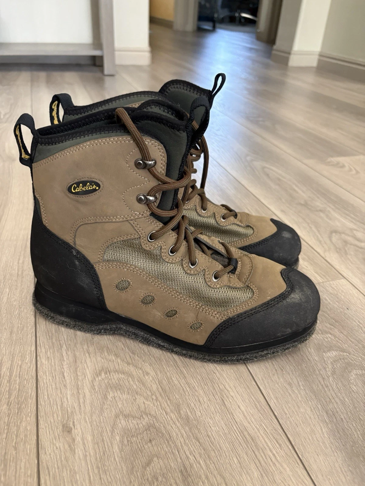 Cabelas Fly Fishing Felt Sole Wading Boots Men's US 10