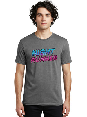 Night-Runner-5 Mens Graphic Tee, 100% Cotton, Casual Summer Wear
