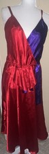 RARE  Vintage 80's Victoria's Secret Red / Purple Gown Lingerie Gold Label