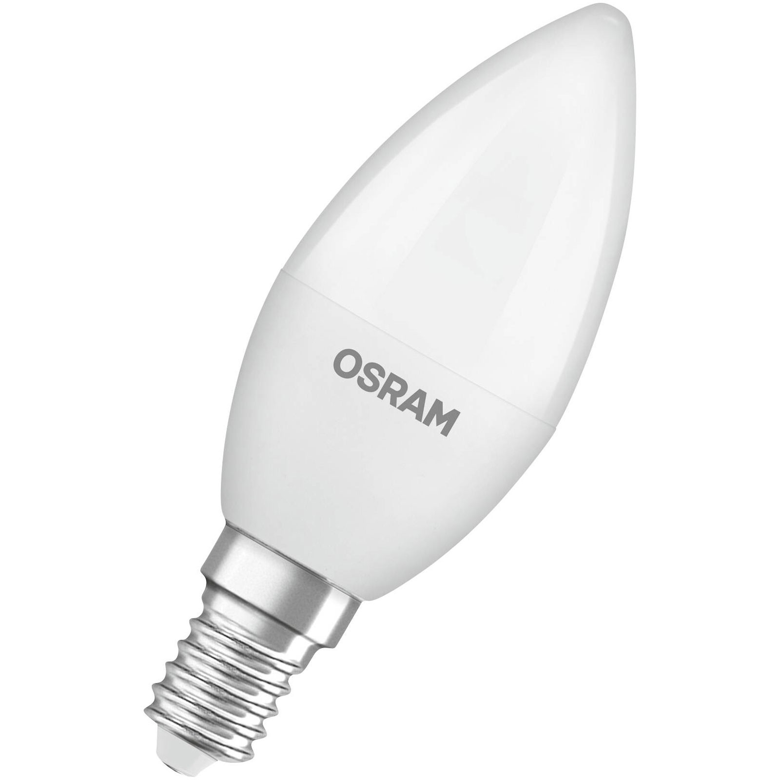 OSRAM LED PCR LAMPS WITH CLASSIC B 4.9W 827 Frosted E14 Bulb