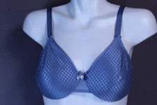 Chantelle 1891 Magnifique Underwire Unlined Full Coverage Bra 34D blue