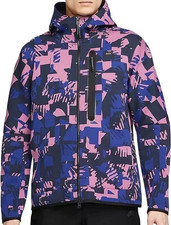 Nike Tech Fleece Full-Zip Men's Patterned Hoodie Full Zipper Size L DM6456-507