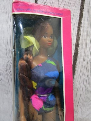 NEW 1985 Tropical Barbie Doll African American AA #1022 (Mattel