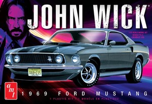 AMT1454M Kit modèle en plastique John Wick 1969 Ford Mustang 1/25 Échelle Nouvelle boîte scellée