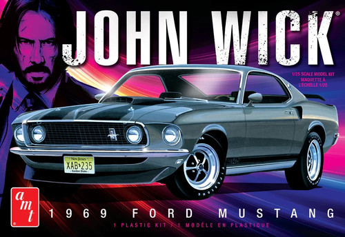 AMT1454M PLASTIC MODEL KIT JOHN WICK 1969 FORD MUSTANG 1/25 SCALE NEW SEALED BOX
