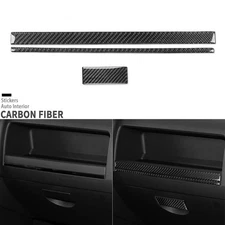 3Pcs Real Carbon Fiber Co-pilot Glove Box Cover For Jeep Compass Patriot 2009-17