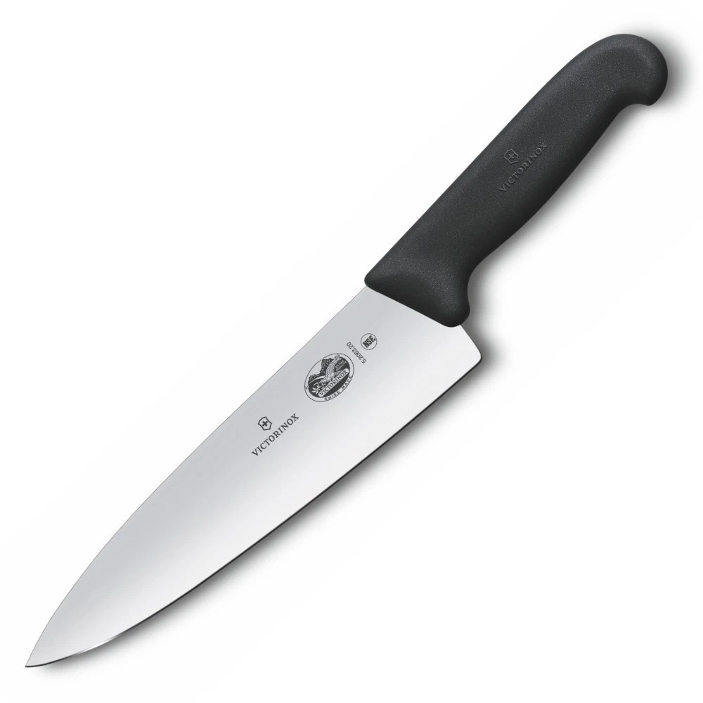 Victorinox Cooks Carving Knife 20cm Extra Wide Blade Fibrox Handle 5.2063.20