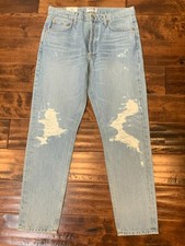 AGOLDE Light Evermore Wash Distressed Jamie High Rise Classic Jeans, Size 28 NWT