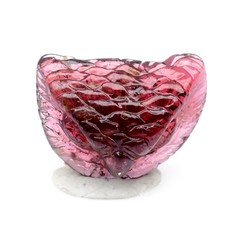 💎 4.61ct Lucky Owl Face Carving Natural Pinkish Purple Rhodolite Garnet Gem