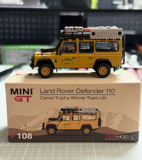 Mini GT 1/64 #108 Land Rover Defender 110 Camel Trophy Team UK