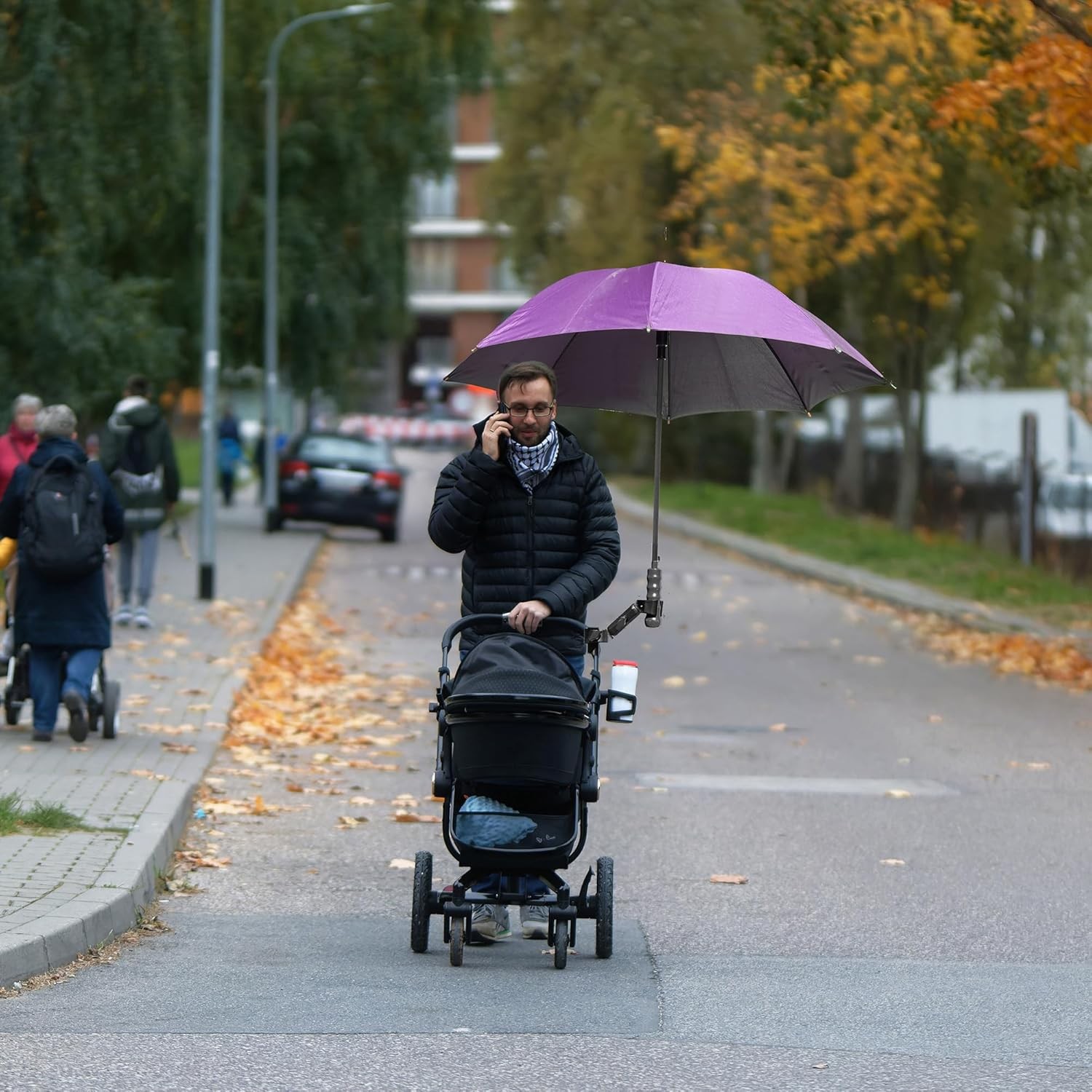 Double Super Clamp Camera Mount, Umbrella Clamp for Chair, Desk, Stroller, Wagon
