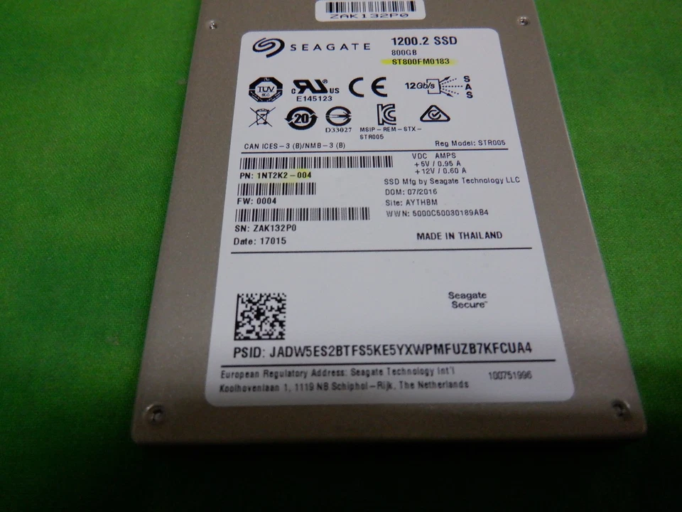 SEAGATE ST800FM0183 800GB 2.5 SAS 12Gbps 1200.2 SSD 1NT2K2-004  90% LIFE LEFT - Image 2 of 3