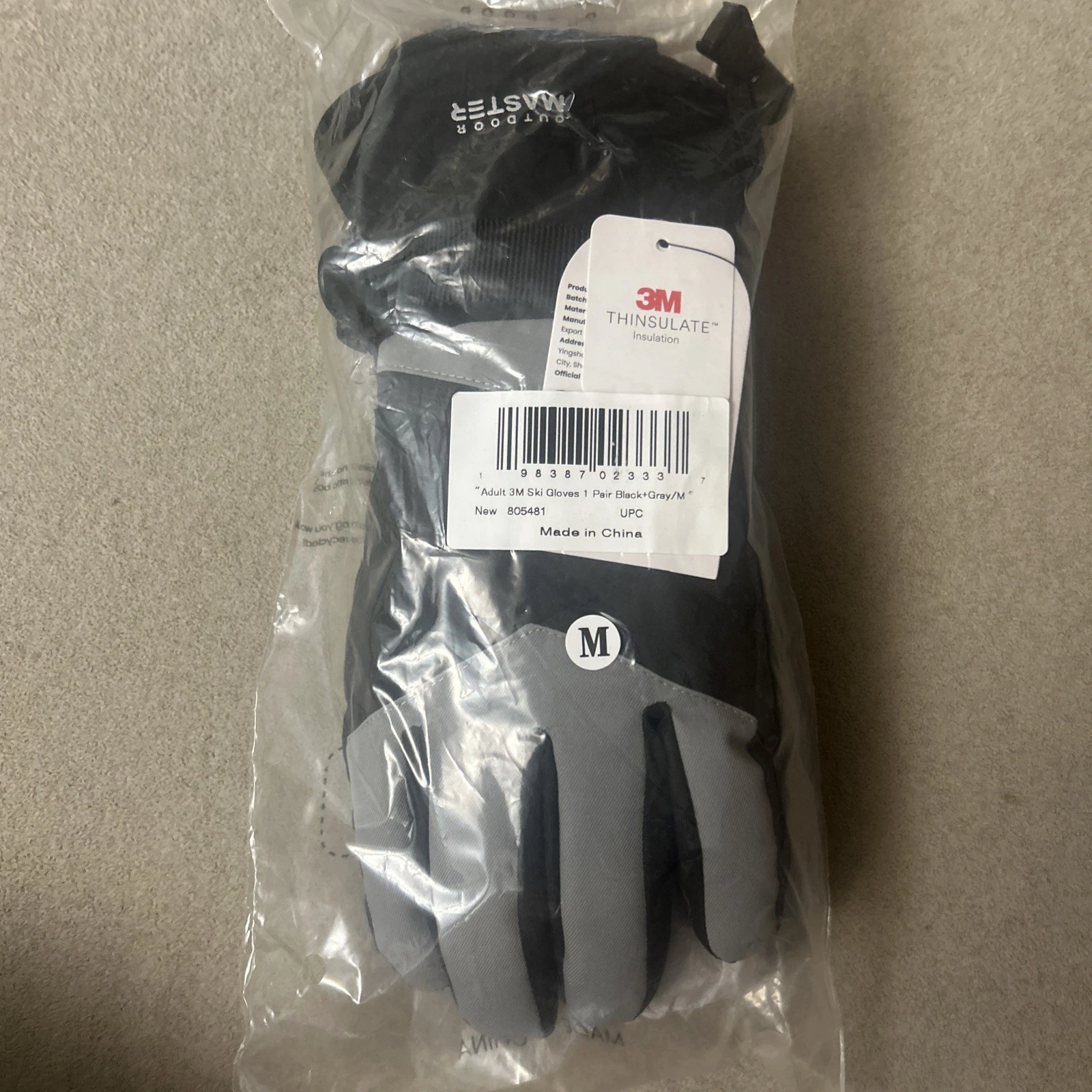 OutdoorMaster Ski Snow Gloves for Women & Men - 3M Thinsulate Medium