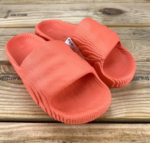 Adidas Adilette 22 Slide Sandalo Rosso Solare Taglia 8 Nuovo con scatola