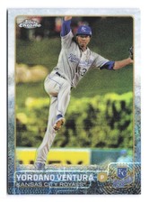 2015 Topps Chrome Baseball Refractor #136 Yordano Ventura Kansas City Royals D