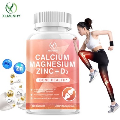 Calcium, Magnesium, Zinc + Vitamin D3 120pcs  Bone, Digestive, and Immune Health