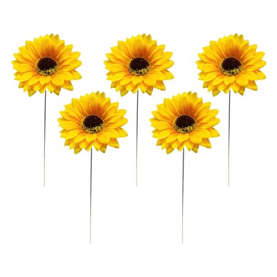 5x Sunflower Decor Metal Yard Stake Art Decor Outdoor Garden Decoration For Yard