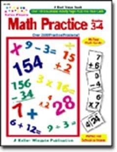 Math Practice Grades 3-4 Activity Book with 96 Flash Cards by Kelley ...