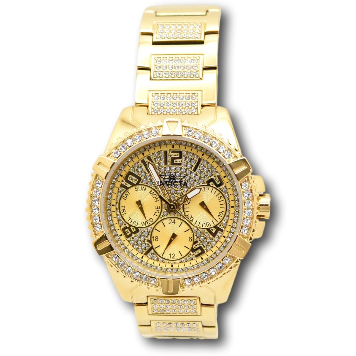 Invicta Celestial Luxe Women's 45mm 162 Pave Crystal Dial Quartz
