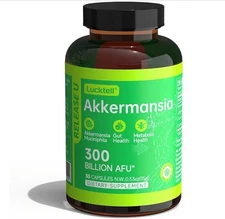 LUCKTELL Akkermansia Probiotics 300B AFU, 30 Vegan Caps Gut & Metabolic Health -