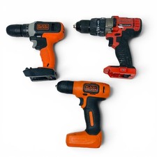 Lote de 3 piezas de taladro percutor inalámbrico Bauer 1792C-B1 Black and Decker BCD702