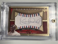2005 Upper Deck Sweet Spot Classic Signatures Kirby Puckett #KP Auto HOF 29/40