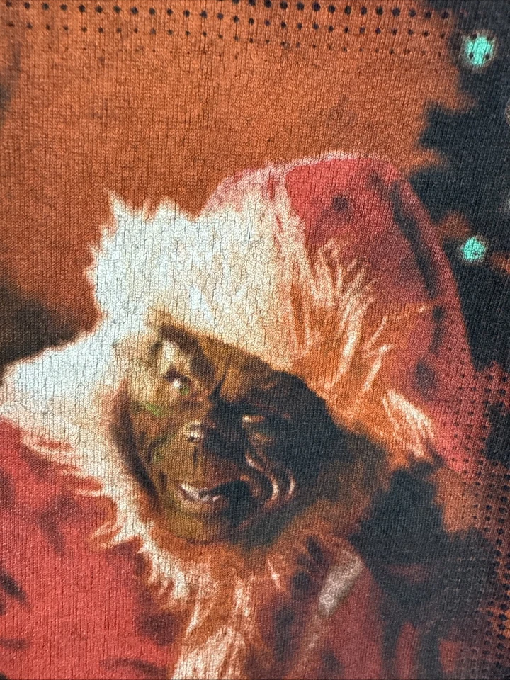Vintage Y2k The Grinch Dr. Seuss Christmas Jim Carrey Short Sleeve T-Shirt Sz XL - Image 3 of 4