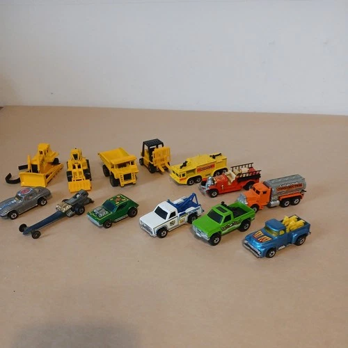Vintage Hot Wheels lot  Redline Gremlin Grinder + trucks construction etc