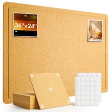 Bulletin Board, 36 x 24 inches Cork Board Alternative, 6 Pack Felt Pin Boards...