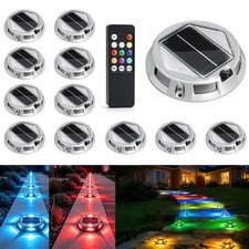 Solar Driveway Lights Outdoor 12 Modes Marine...