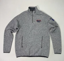 Redvanly Men’s 44" Chest 1/4 Zip Golf Pullover Fleece Pockets Outdoor Grey