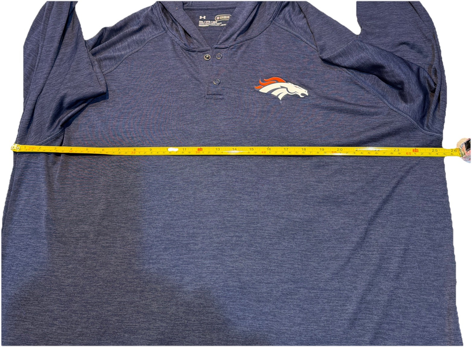 Under Armor Denver Broncos Authentic 2 Quarter Snap Blue Lightweight Pullove 2XL thumbnail 5