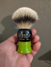 Vintage Restored Klenzo Shave Brush New 22mm Silver Tip Badger Knot 