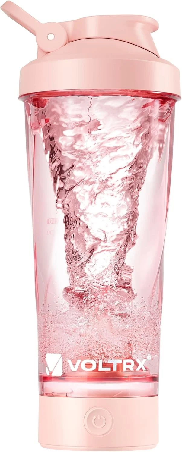 VOLTRX VortexBoost USB C Electric Protein Shaker Bottle Pink