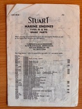 Stuart Turner Marine Engines Types P5 & P55 Spare Parts List
