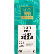 Endangered Species Chocolate 72% Cocoa Dark Chocolate - Forest Mint 3 oz Bar(S)
