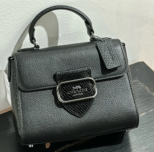 Borsa a tracolla Coach Morgan nuova con etichette manico superiore CF321 Gunmetal Hardware AUTENTICA nuova!